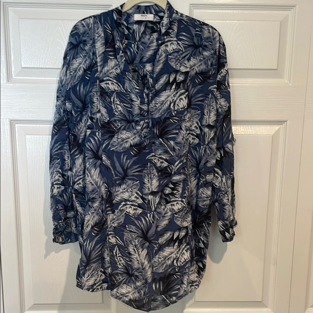 Mikoh Blue Long Sleeve Button Down Shirt